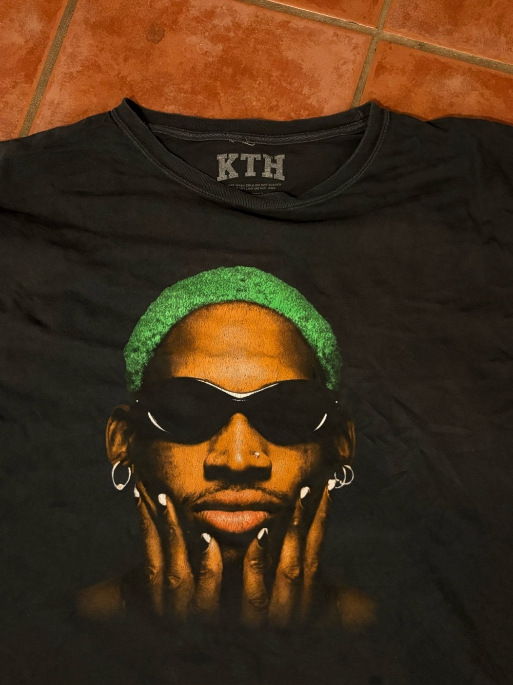 KTHLA Black Double-Sided Graphic Logo Crew Neck Short Sleeve T-Shirt Men's 3xl